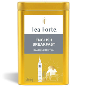 Tea Forte English Breakfast canister front view for premium morning ritual