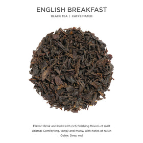 Tea Forte English Breakfast loose tea closeup showing rich leaf texture