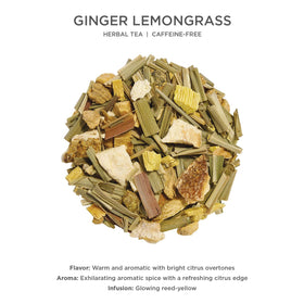 Tea Forte loose tea leaves close-up reveal bright citrus notes and texture.