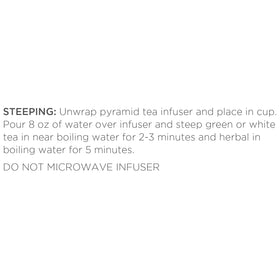 Tea Forte Mariposa pyramid-infuser bags handcrafted for rich flavor.