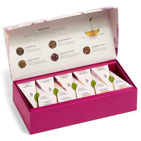 Tea Forte Mariposa white ginger pear pyramid infuser with crisp aroma.