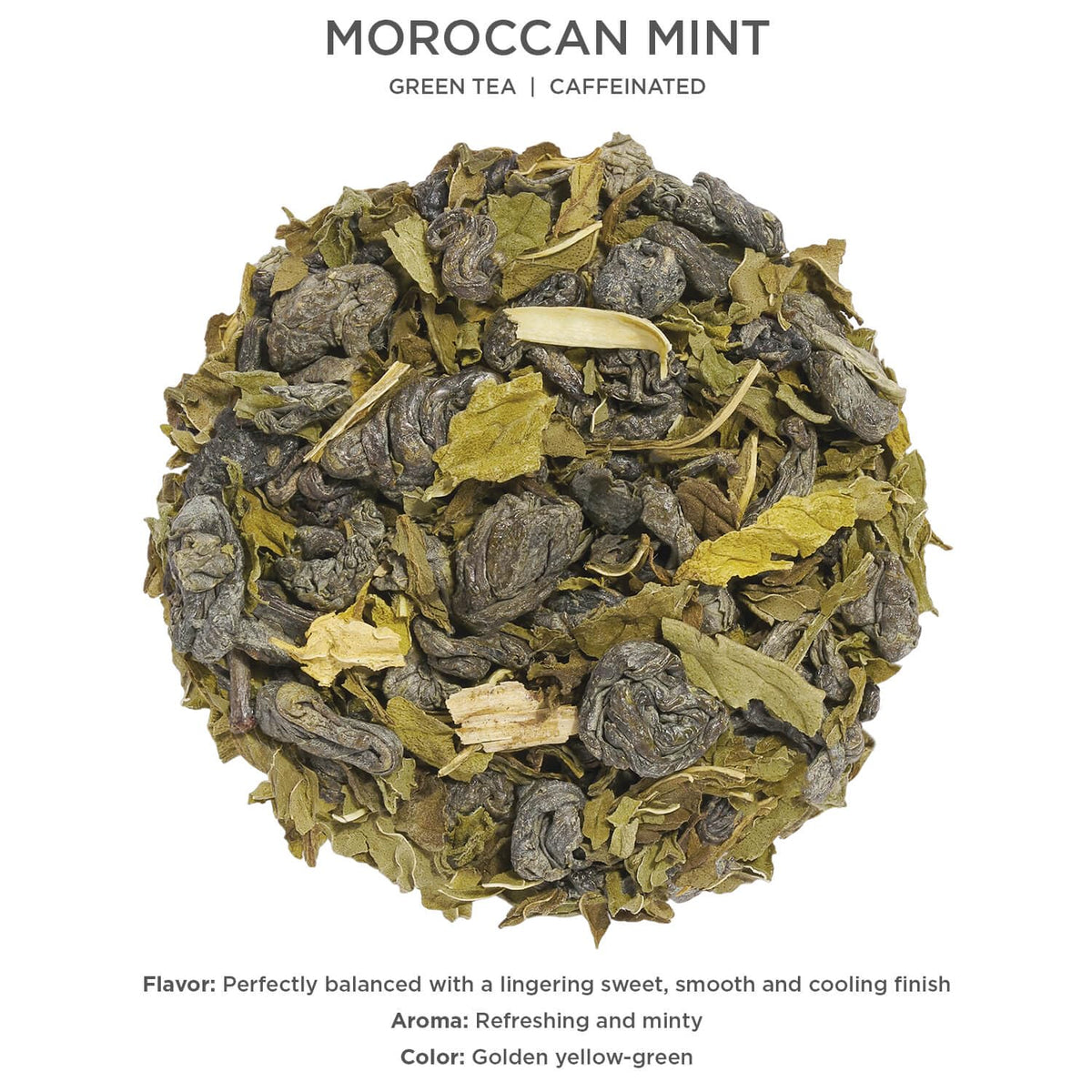 Tea Forte Moroccan Mint infuser-ready tea image for quick, convenient steeping at home.