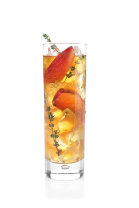 Tea Forte refreshing iced tea being poured over ice for serving