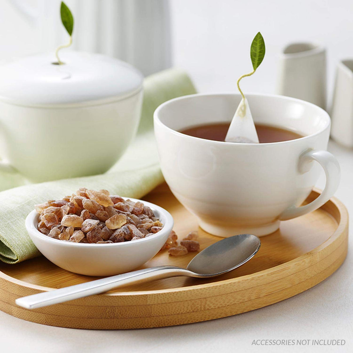Tea Forte rock sugar crystals showcased for baking, candy, and dessert decor