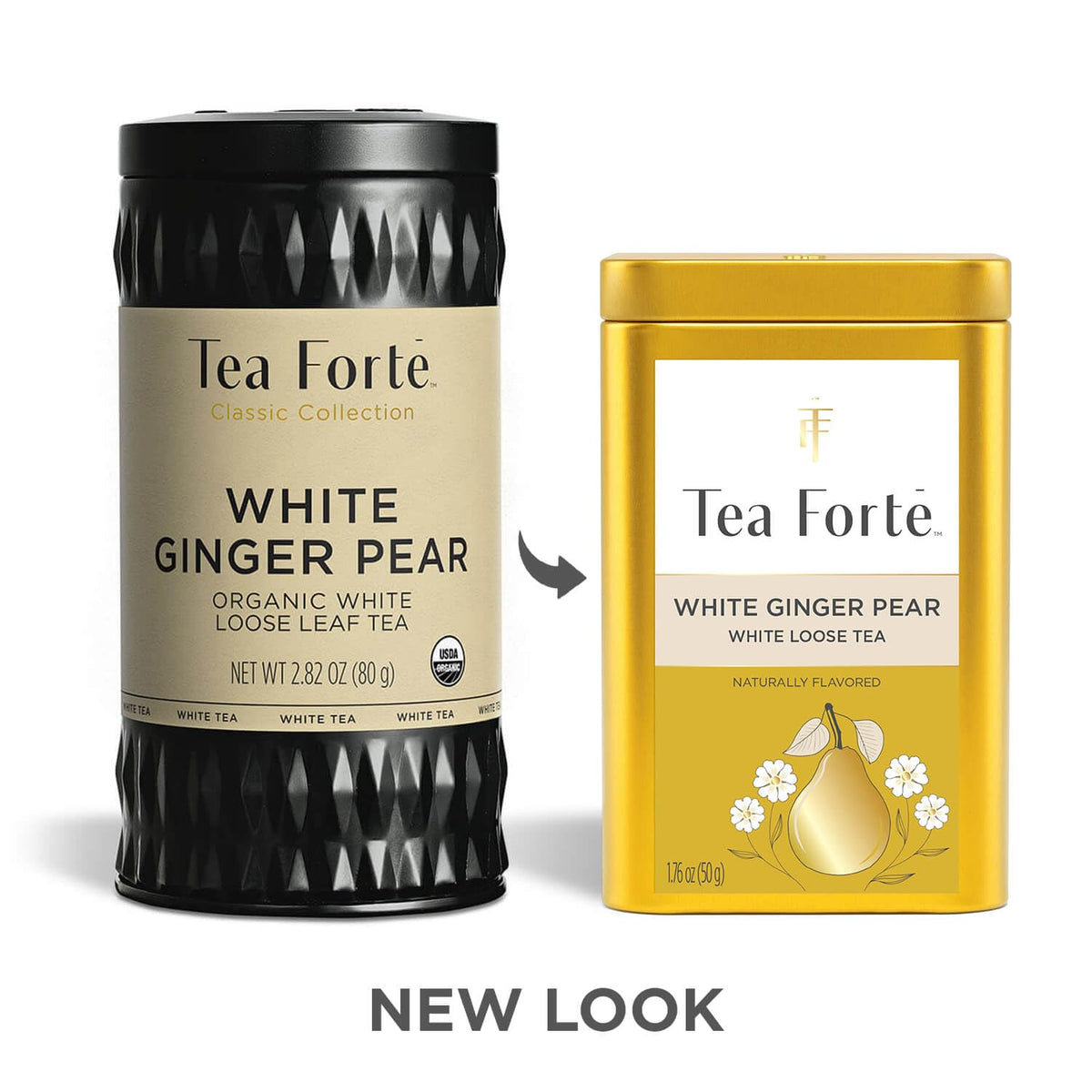 Tea Forte White Ginger Pear brew setup showing simple preparation