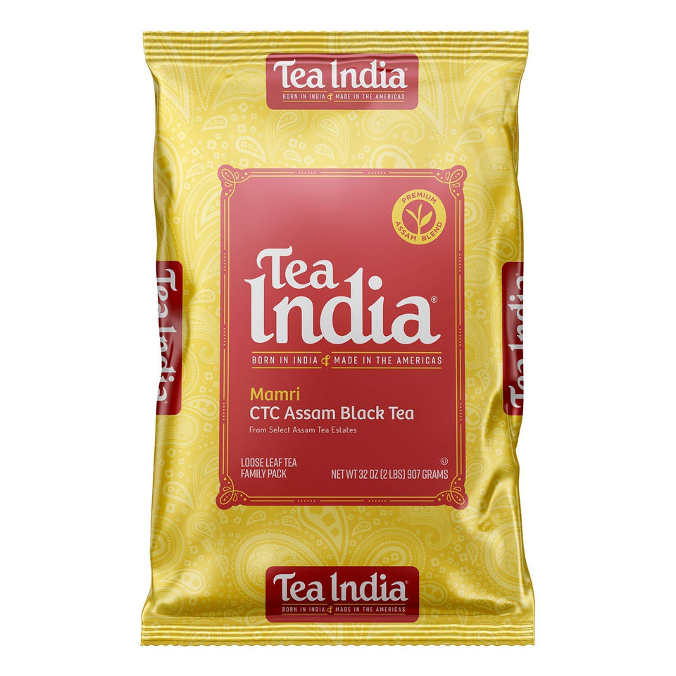Tea India Assam black tea CTC loose leaves offering a rich, full-bodied brew for chai lovers.
