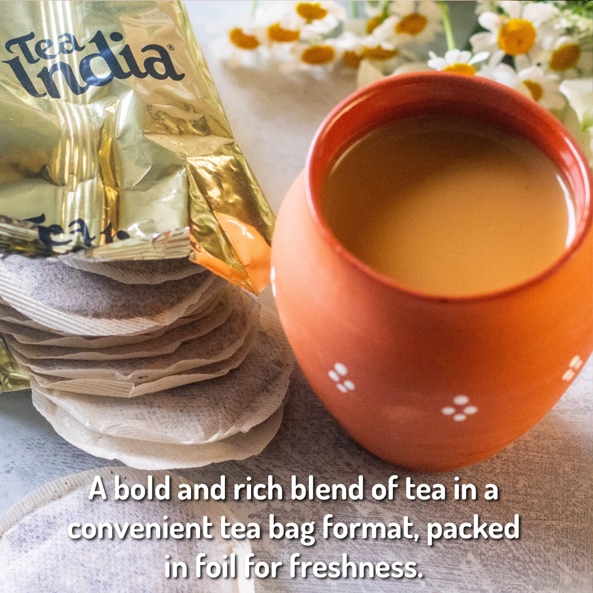 Box of Tea India Orange Pekoe Black Tea with 216 teabags for daily use.