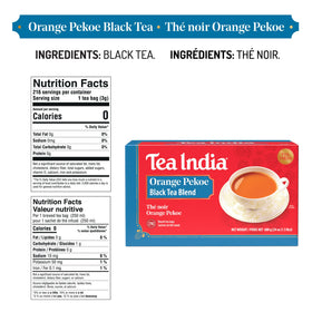 Strong cup of Tea India Orange Pekoe Black Tea ready to enjoy.