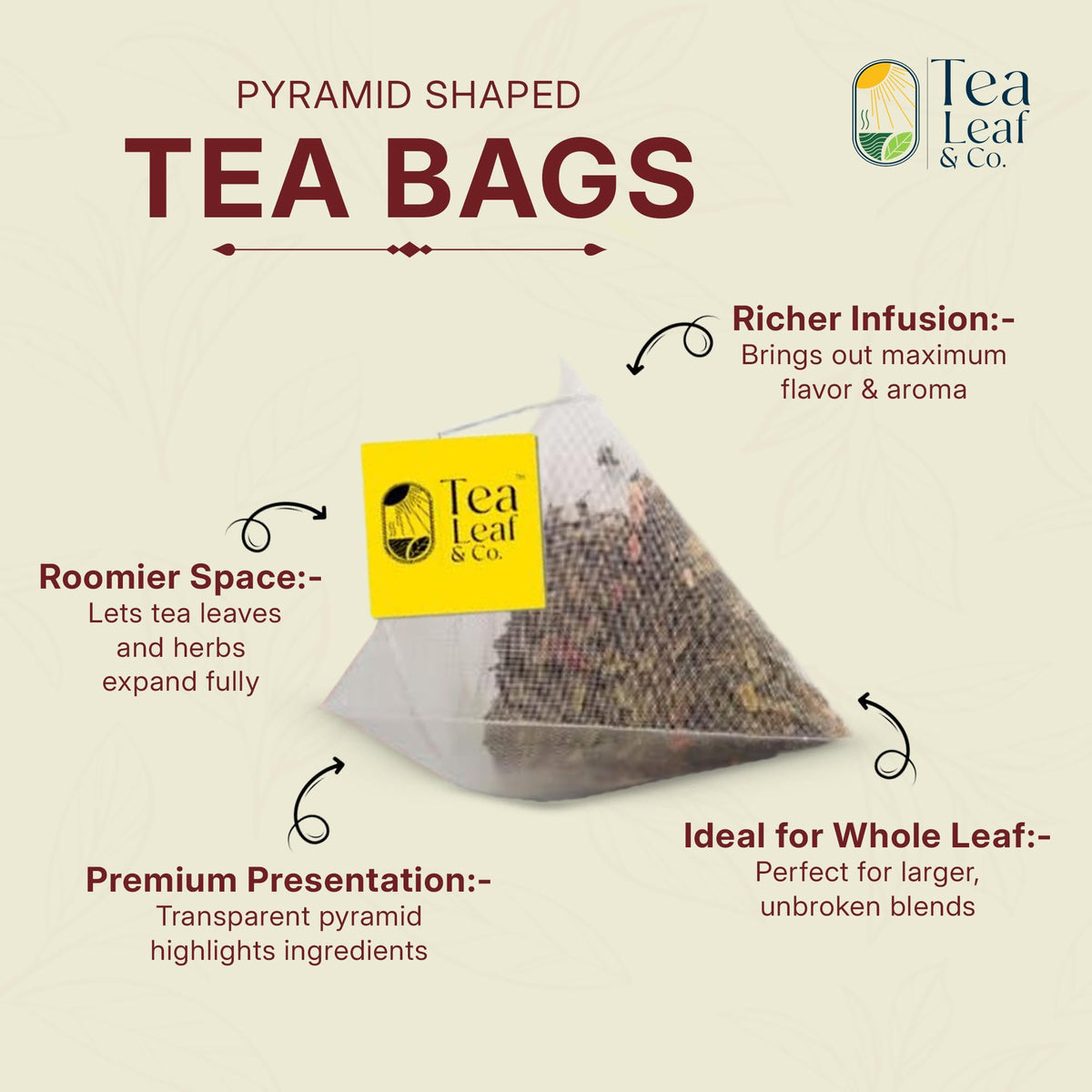 Tea Leaf & Co. Ashwagandha notes add balanced energy to your cup.