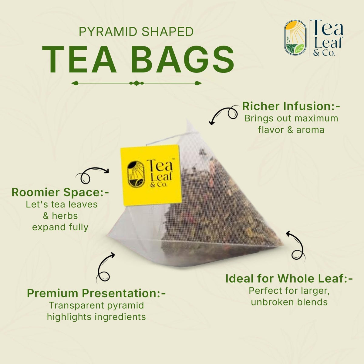 Brewing scene with Tea Leaf & Co. mint green tea in a cup