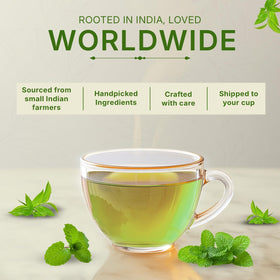 Fresh mint aroma from Tea Leaf & Co. blend for a refreshing lift
