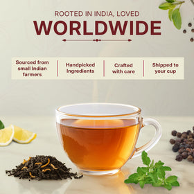 Tea Leaf & Co. Lemongrass and lemon peel for a bright, citrus aroma.