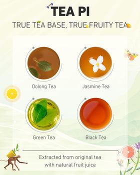 No artificial colors, natural flavor experience in every Tea PI bottle.