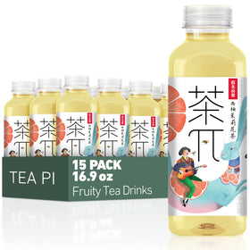 Tea PI Iced Tea Jasmine Green Bottle showing real fruit flavor and refreshing aroma.