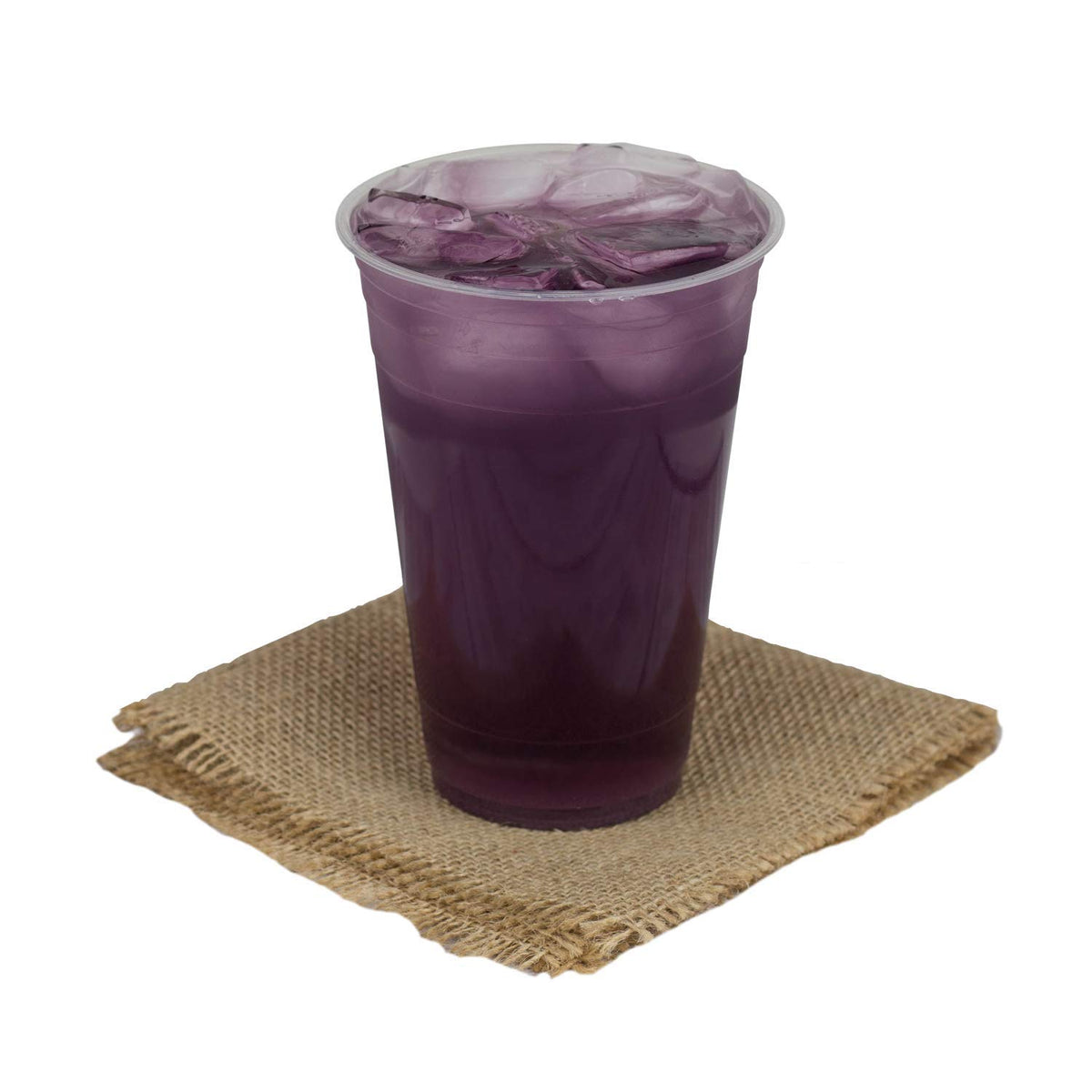 Slush beverage prepared with Tea Zone Blueberry Syrup showcasing bright color.