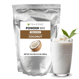 TEA ZONE coconut powder 2.2 lb bag for smoothies and milk tea.