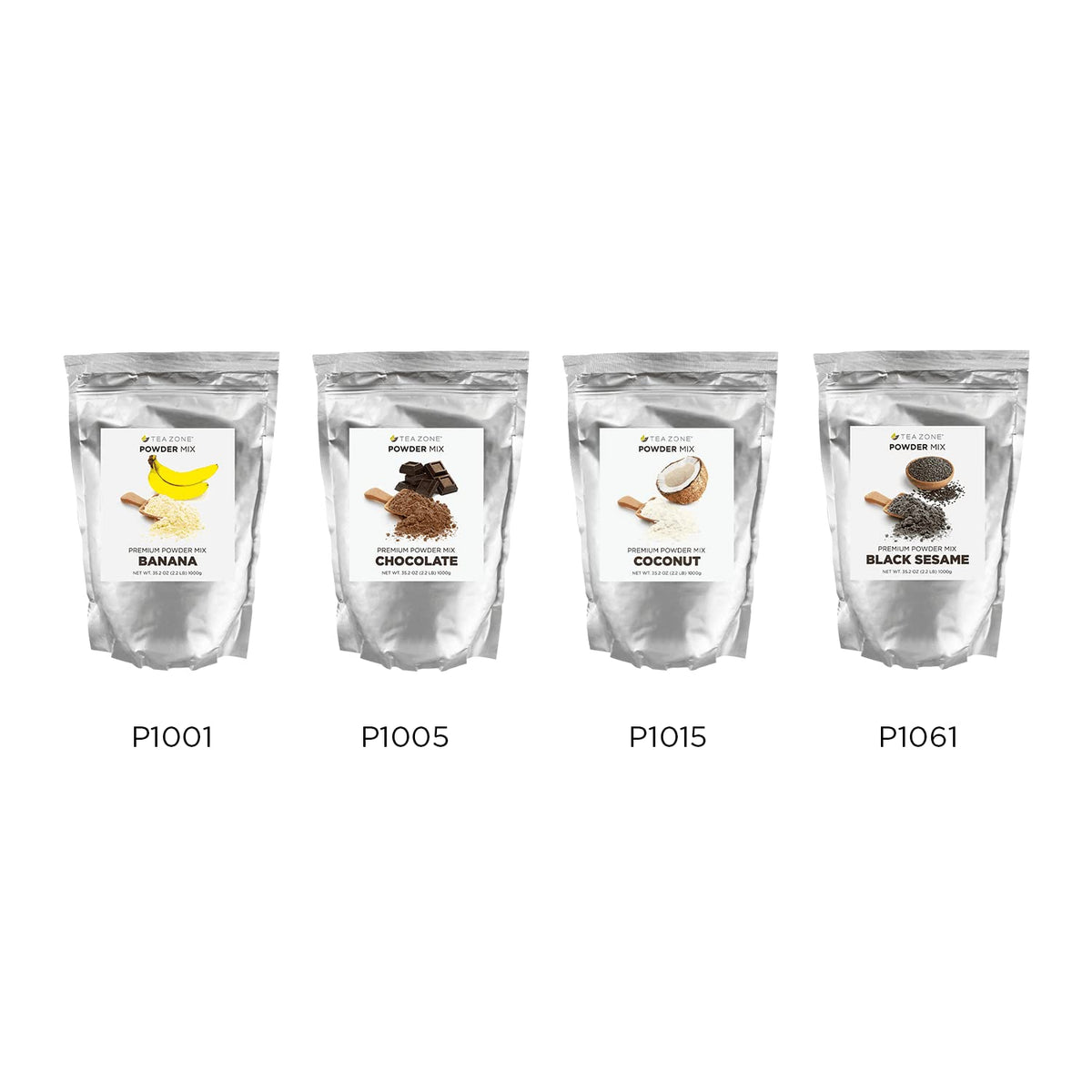TEA ZONE coconut powder serving ideas for drinks and desserts.