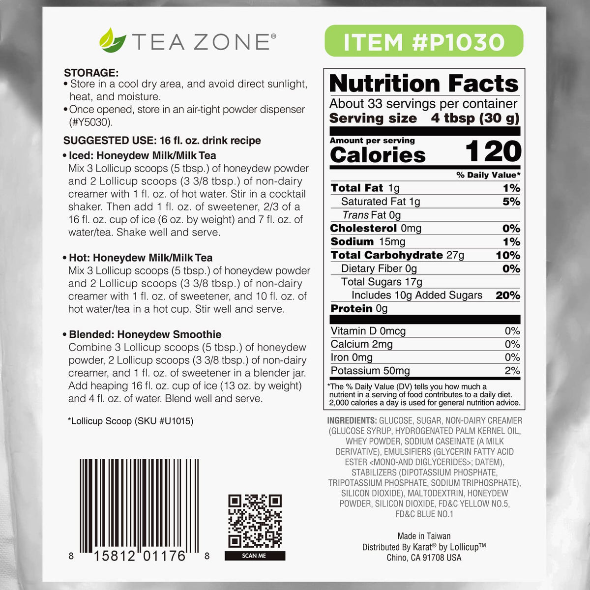 Tea Zone Honeydew Powder milk tea moment showcases flavor versatility for daily drinks.