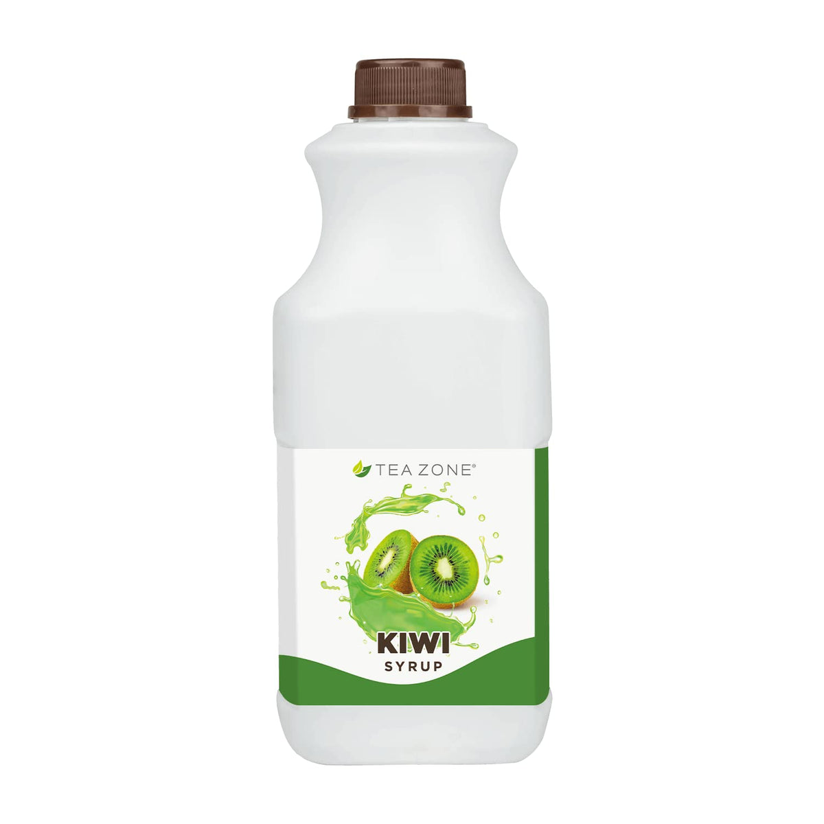 Tea Zone Kiwi Syrup used in a blender-friendly smoothie setup.