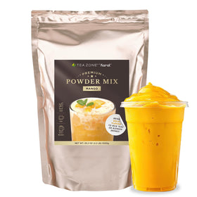 Tea Zone Mango Powder bag close-up, showcasing premium texture for smoothies.