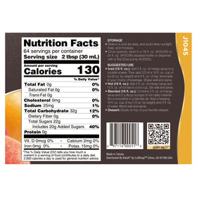 Tea Zone Mango Syrup 64oz bottle with pump for clean, accurate pours