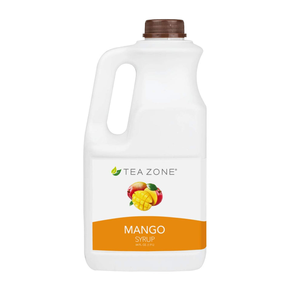 Tea Zone Mango Syrup bottle front shows premium mango flavor for boba tea