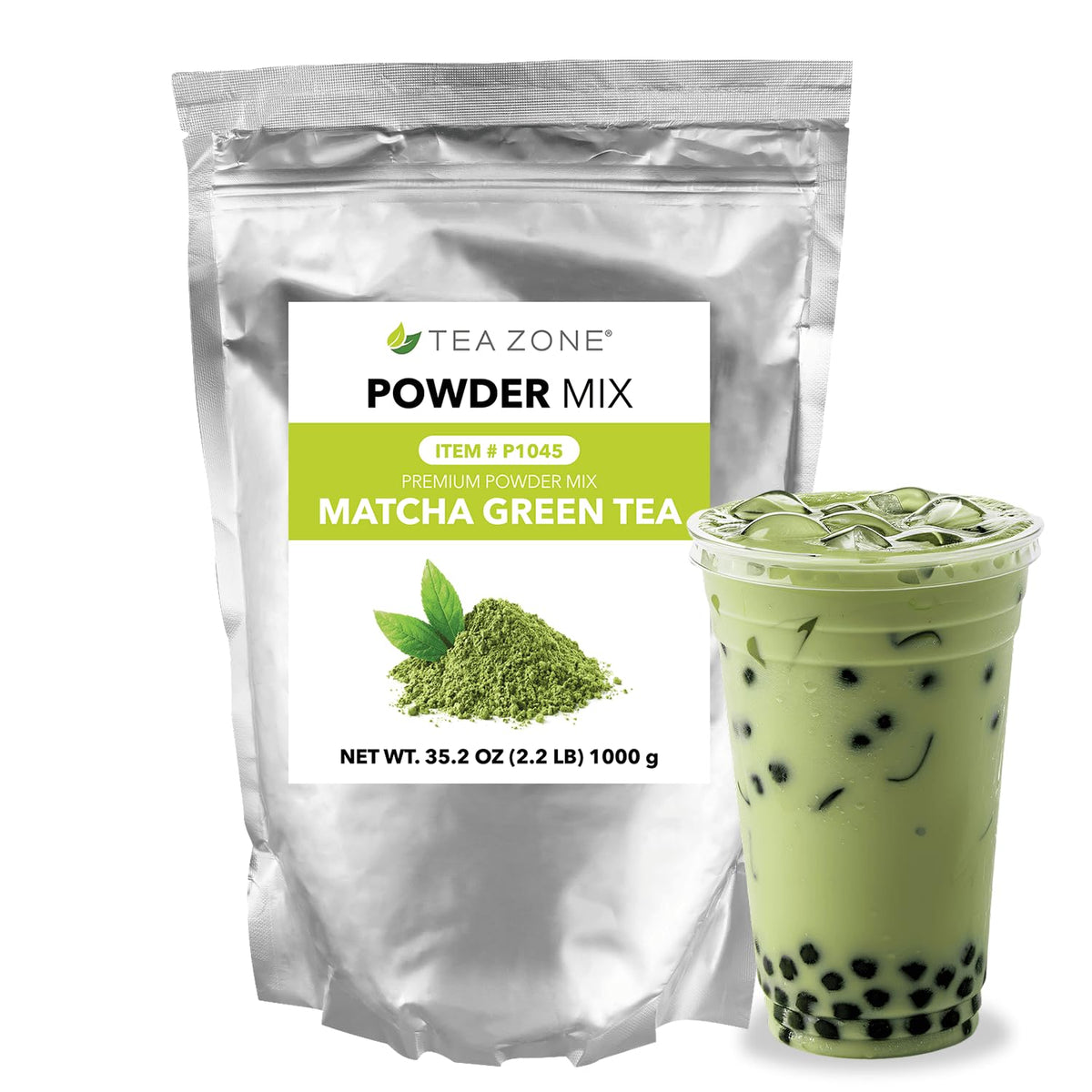Tea Zone Matcha packaging showing resealable bag for freshness