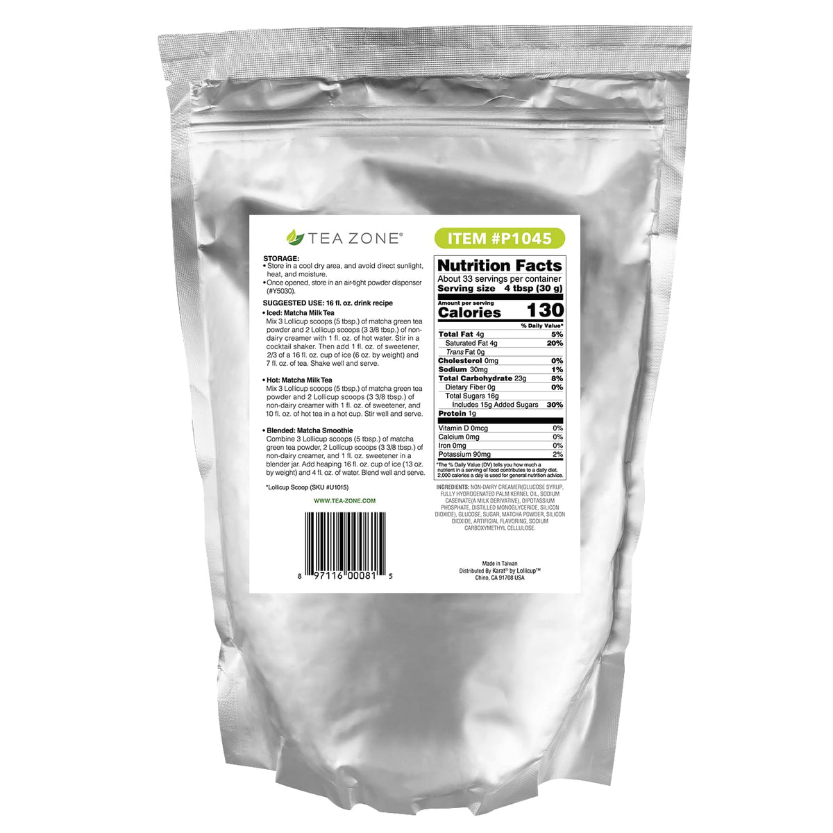 Store Tea Zone matcha powder in a vacuum-sealed container after opening