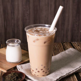 TEA ZONE Milk Tea Powder stored in vacuum-sealed container with a clean scoop.