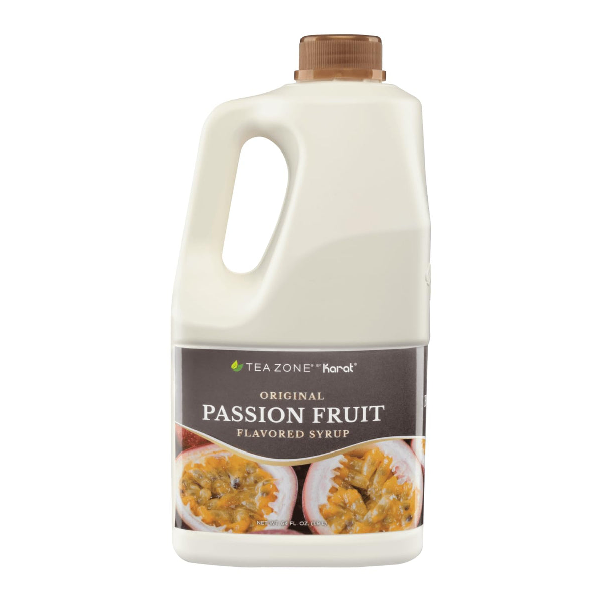 Tea Zone Passion Fruit Syrup bottle shows real fruit flavor for drinks