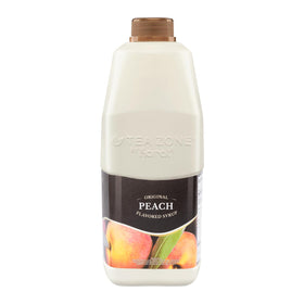 Tea Zone Peach Syrup pump dispenser enables controlled, clean pours.