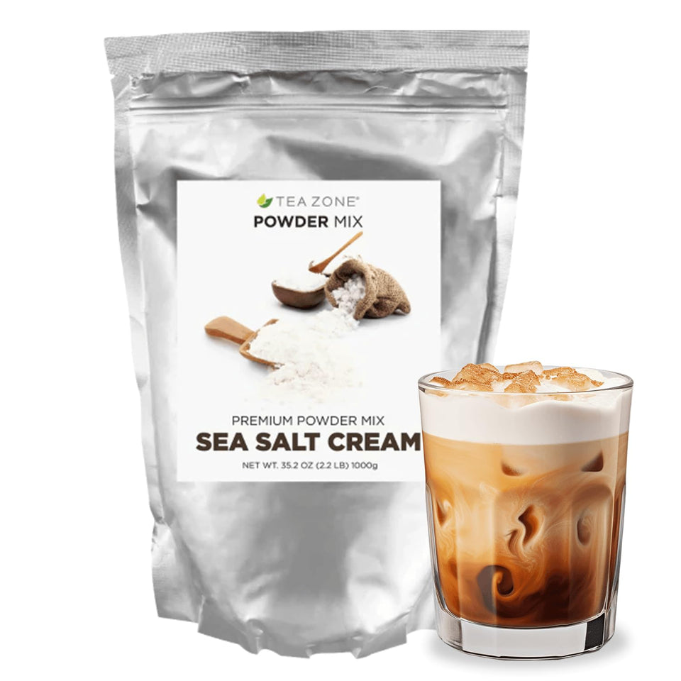 Tea Zone Sea Salt Cream Powder in a 2.2 lb bag ready to flavor beverages