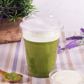 Tea Zone Sea Salt Cream Powder topping a cup of coffee for creaminess