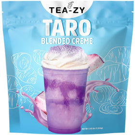 Tea-zy taro milk tea powder; rich, creamy mix for quick bubble tea at home.