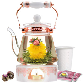 Teabloom acai flowering tea with rich berry notes and bloom