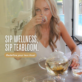 Teabloom Flowering Tea Golden Oasis Bloom: bright infusion with golden hues for lively moments