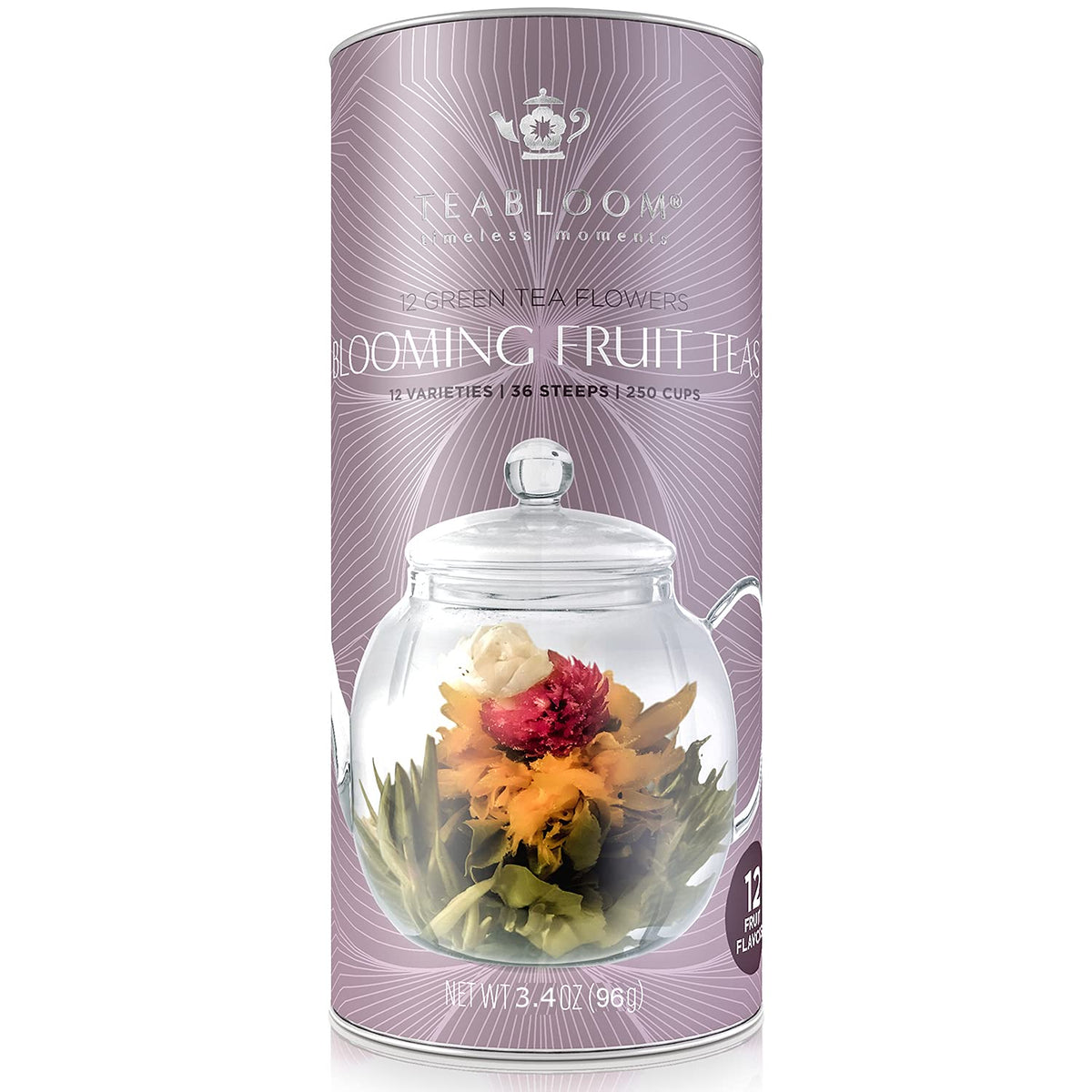 Teabloom mango bloom tea with lush fruit aroma ready to brew