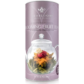 Teabloom mango bloom tea with lush fruit aroma ready to brew