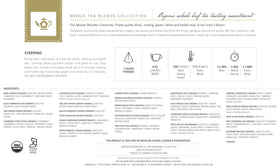 Teabloom herbal and fruit blends release fragrant aromas in a cup.