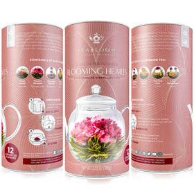 Teabloom hand-tied tea bloom: artisanal heart-shaped creation