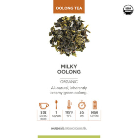Teabloom Milky Oolong fragrance aroma highlights creamy scent and silky texture.