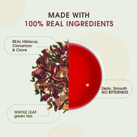 Teabox whole-leaf green tea bags close-up, showcasing quality and aroma.