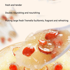 TEAERPKLAE ingredients close-up, dried tremella red dates and goji for an easy meal