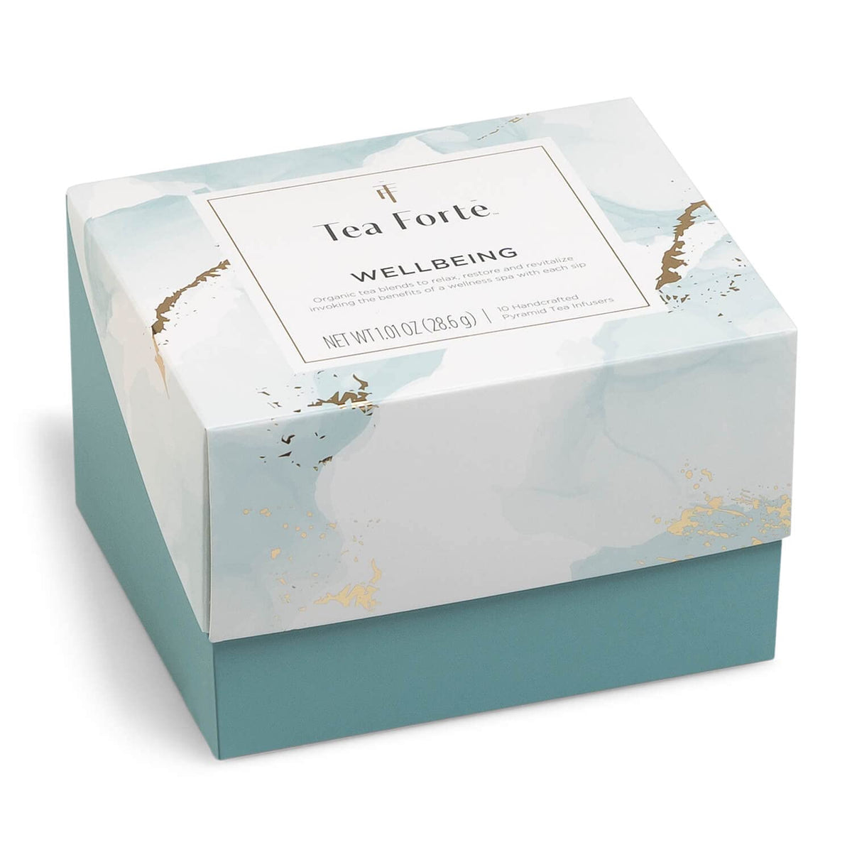Tea Forte five organic blends offer curated wellness-inspired flavors.