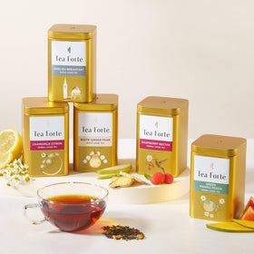 Tea Forte Orchid Vanilla cups per canister graphic showing yield
