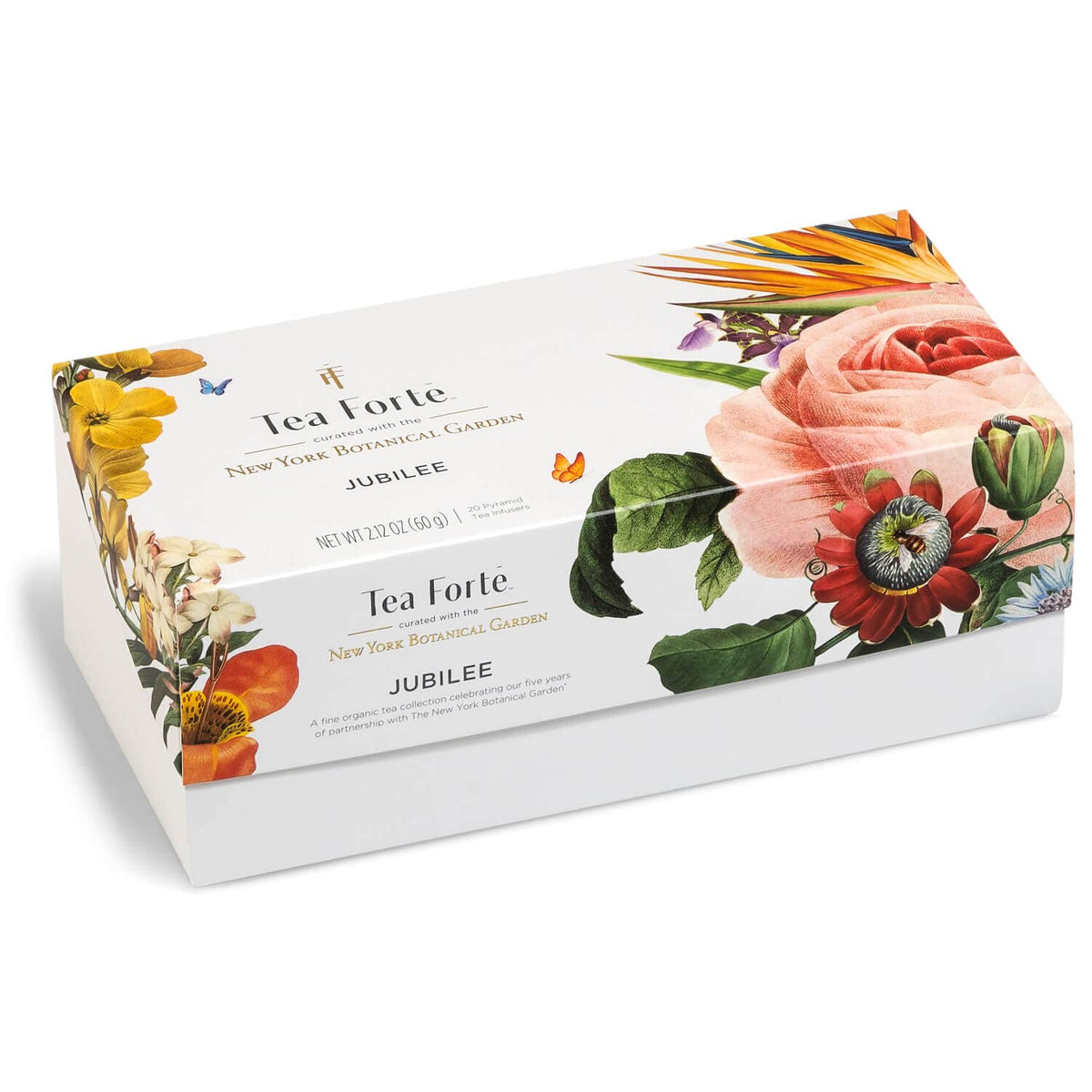 Tea Forte cherry blossom pyramid tea bag in gift set for fragrant tea moments