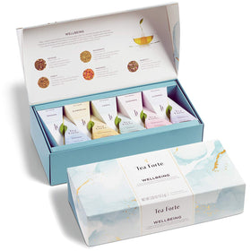 Tea Forte Premium Petite Gift Set in an elegant box, ideal for thoughtful gifts.