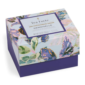 Tea Forte pyramid infuser display showing ten blend options