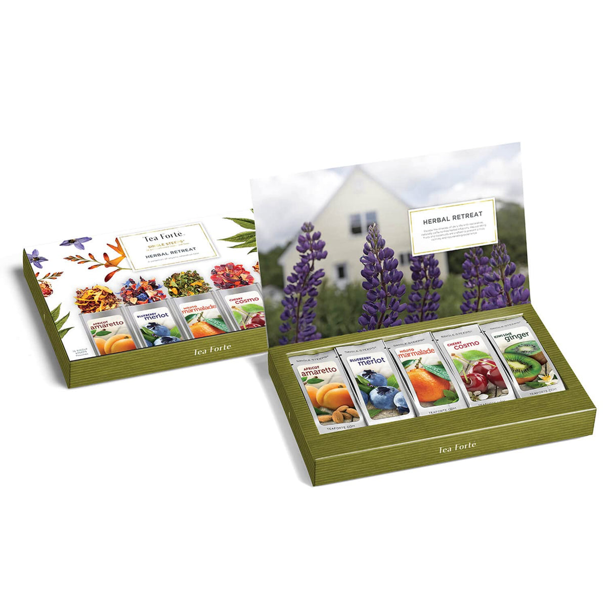 Tea Forte Single Steeps blueberry merlot with berry sweetness and smooth finish