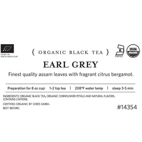 Tea Forte steep guide for 208°F water and 5–7 minute steep.